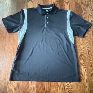 Mens Golf Polo Short Sleeve Shirt PGA TOUR Black Sz. L Large Excellent Condition